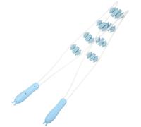 Beatifufu Handheld Blue Massage Roller Stick for Back and Leg Muscle Relief, Manual Ball Massage Tool for Stretching and Muscle Tension Therapy