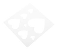 Beatifufu Heart Shape Stencil Reusable Plastic Drawing Template 10x10cm Washable Painting Stencils for Canvas Holiday Crafts Wedding Anniversary Decoration