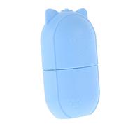 Beatifufu Ice Cube Molding Face Ice Roller Massager Essential Oil Infused Reusable Silicone Blue Cat Pattern