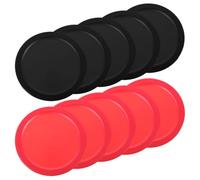 Beatifufu Indoor Floor Hockey Puck 10pcs 64mm Plastic with Smooth Glide for Air Hockey Tables and Game Practice
