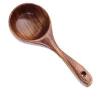 Beatifufu Japanese Style Wooden Handle Water Ladle Thickened Bath Scoop Capacity Kitchen Accessory with Hanging for Easy Storage