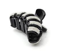 Beatifufu Large Black Rhinestone Acrylic Hair Claw Clips Hair Accessory for Women