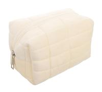 Beatifufu Large Capacity Makeup Pencil Bag Portable Lipstick Bag Travel Organizer Bags Coloring Pencil Case Makeup Bag Organizers Clutch Cosmetic Bag Pocket Cosmetic Bags Metal Beige
