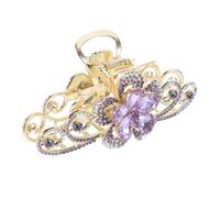 Beatifufu Large Rhinestone Hair Claw Clip for Thick Hair Double Sided Flower Alloy Design Secure Hold for Updos and Ponytails for Women