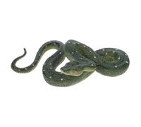 Beatifufu Lifelike Simulation Plastic Snake Realistic Green Snake Figure for Halloween Pranks Home Decor and Party Props to Scare Friends and Family