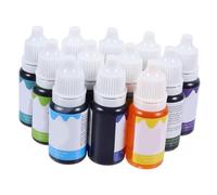 Beatifufu Lip Gloss Liquid Color Pigment Set Variety of Colour Choices Composite Material 12pcs with Natural Vegetarian Pigments for DIY Lipstick and Lip Balm Making