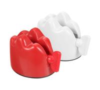 Beatifufu Manual Toothpaste Squeezer and Dispenser Clip Set 2 Pcs White and Red Multipurpose Toothpaste Extruder Tool for Bathroom Use for Family and Travel