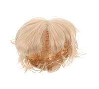 Beatifufu Mens Short Golden Wig Full Lace Human Hair Wigs for Golden Women Body Wave Style Secure Comfortable Fit Suitable for Theme Stage Acts