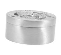 Beatifufu Metal Fetal Hair Keepsake Box for Boys and Round Cartoon Design Curl Hair Collector Lightweight Portable Souvenir Holder for Newborn Storage and Childhood Memory Preservation
