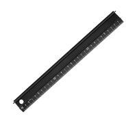 Beatifufu Metal Sewing Ruler Durable Metal Measuring Ruler with Precision Scale for Tailoring Leather Craft Quilting and DIY Projects Wear Resistant Black Iron Surface
