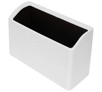 Beatifufu Mini Desktop Wastepaper Basket White Plastic Trash Can for Office | Portable Rubbish Bin, Space-saving Footprint, for Wastepaper and Cigarette Ash in Dorm Rooms
