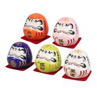 Beatifufu Mini Use, Blessings Offering Decor Versatile Home and Decoration Japanese Ceramic Luck Egg Figurine for Safety, Unique Design Porcelain Wealth Ornament Car Interior