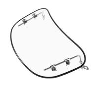 Beatifufu Motorcycle Windshield Wind Deflector with Mount Transparent Black Edge Retro Windscreen for Motorbikes Mopeds and Scooters Adjustable Fit for Wind Protection and Classic Style