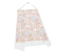 Beatifufu Multipurpose Breathable Privacy Nursing Cover for Moms, Muslin Cotton Feeding Apron with Mesh Fabric, Pink Nursing Shawl for Infant Breastfeeding and Outdoor Use