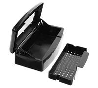 Beatifufu Nail Art Tool Tray Box for Tweezers Plastic Manicure Tool Sterilizer Tray Lid Black Suitable for Nail Hygiene and Cleaning Supplies