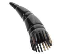 Beatifufu Natural Ox Horn Comb for Scalp Massage Static Hair Treatment Tool with Fine Teeth for Gentle Meridian Stimulation and Detangling Suitable for Unisex Hair Care