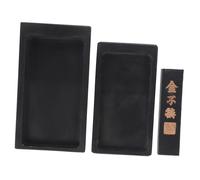 Beatifufu Natural Stone Chinese Inkslab Set with Ink Stick and Traditional Ink Blocks for Calligraphy Practice Painting and Chinese Year Couplets Authentic Classic Design for Students and