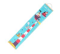 Beatifufu Nordic Style Children’s Wall Hanging Height Chart, Oil Canvas Growth with Wood Frame, Easy to Hang, Rolls for Storage, Cartoon Lighthouse Pattern for Boys and Girls Room Decor