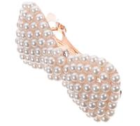 Beatifufu Pearl Bow Spring Hair Clip Hairpin for Women Lightweight Elegant Hair Accessory for Daily Wear Birthday Wedding Prom Hairstyles
