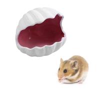 Beatifufu Pink Porcelain Hamster Bed Shell Design Small Animal Nest | Mini Cottage Form, for Hamster and Mouse, Sofa-style Rest Spot, Calf Shape Detail Color Random Color