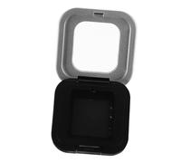 Beatifufu Plastic Mini Travel Powder Box for Eyeshadow Replacement with Magnetic Closure, Multifunctional Use Cosmetic Container in Black for Convenient Makeup Storage and Mix and Match