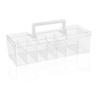Beatifufu Portable Clear Plastic Seed Storage Organizer Box with Dividers Compact and Seed Packet Organizer and Quick Access the Go
