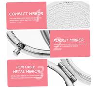 Beatifufu Portable Double-sided Pocket Mirror with Decorative Shiny Rhinestones Compact Lightweight Metal Makeup Mirror for Travel and Outdoor Use Gift for Valentine's Day and Christmas