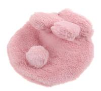Beatifufu Portable Hot Water Pouch with Adorable Plush Cover PVC Material Hand Warmer for Winter Relief Multi-Function Heat Pack for Menstrual Comfort and Cold Weather Use Pink Round Design