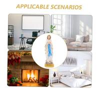 Beatifufu Prayerful Mary Resin Statue Religious Decor for Home Office Tabletop Indoor Ornament Enhancing Spiritual Ambiance Christmas Nativity Display