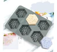 Beatifufu Premium Silicone Bee Honeycomb Mold for Handmade Soap DIY Craft Non-Stick Tray for Ice Cakes Candles Chocolates Dishwasher Safe Random Color Random Color