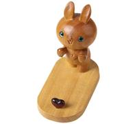 Beatifufu Rabbit Phone Holder Cute Wooden Cell Phone Stand for Desk