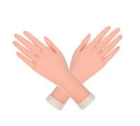 Beatifufu Realistic Female Mannequin Hand Flexible Bendable Fake Hand for Nail Art Practice Jewelry Display Photography Prop Resin Rubber Material