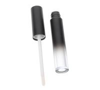 Beatifufu Refillable Lip Gloss Tube Black Gradient Empty Container for DIY Lip Balm Creation Portable Chic Lipstick Wand for Custom Color Mixing and Touch-ups