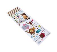 Beatifufu Removable Cartoon Growth Chart Height Sticker for Boys and Girls Room Decoration Fun Animal Wall Decals for Measuring Height Nursery Wall Art