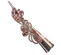 Beatifufu Retro Rhinestone Hair Clip Non-crease Hair Barrette for Women Lightweight Spring Clamp for Diy Hairstyling and Salon Use Elegant Bow Design