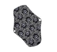 Beatifufu Reusable Bamboo Charcoal Sanitary Napkin Black Washable Breathable Bamboo Fiber Cloth Pad for Women Period Night Use Cloth Sanitary Towel