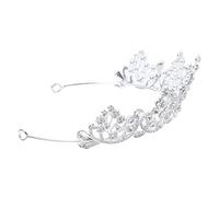 Beatifufu Rhinestone Crown Headband Retro Baroque Bride Fairy Elegant Tiara Rhinestone Baroque Bride Tiara Decor Medieval Vintage Swan Party Miss Alloy Hair Accessories
