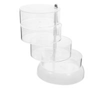 Beatifufu Rotating Desk Storage Box for Figure Displaying Holder Multi-layer Rotating Table Organizer Made of Acrylic Material for Craft Storage Boxes Tabletop Display Case