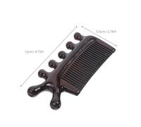 Beatifufu Sandalwood Scalp Comb with Five Teeth Multifunctional Wooden Hair Detangler and Massage Tool for Face Neck and Scalp Relaxation Portable Fine Tooth Root Massager for Women and Men