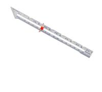 Beatifufu Sewing Gauge Aluminum Ruler with Sharp Tip for DIY Fabric Quilting, Seam and Button Measurement Tool, Silver Metal Crafting Ruler for Quilting and Sewing Projects