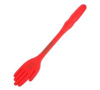 Beatifufu Silicone Back Scratcher Massage Hammer Ergonomic Palm Shaped Meridian Tapping Massager for Full Body Use Gentle Sensitive Itching and Muscle Tension for Men Women Red