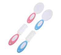 Beatifufu Soft Nylon Bristles Hair Brush Comb Set for Newborns and Gentle Scalp Care Bath Essentials with Pink and Blue Colors Multifunctional Washing and Styling Tool for Grooming