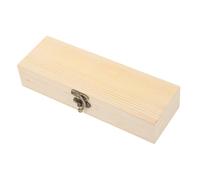 Beatifufu Solid Wood Jewelry Storage Box with Clasp Clear Lined Interior Organizer for Items and Sundries Practical Rectangular Design and Stylish Home Decor Accessory