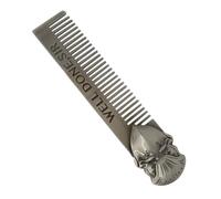 Beatifufu Stainless Steel Fine Tooth Comb for Dandruff Control Portable Metal Grooming Tool for Men and Women Sleek Design for Precision Styling and Healthy Hair Care