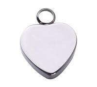 Beatifufu Stainless Steel Heart Pendant Necklace for Women Elegant Silver Cinerary Casket Design Durable Fine Workmanship Family and Friends Suitable for Parties and Daily Wear