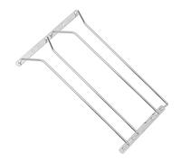Beatifufu Stainless Steel Multi Wine Glass Holder Rack with Slip Base for Kitchen and Living Room Cup Storage Suitable for Home Restaurant Camper Organization Silver Finish