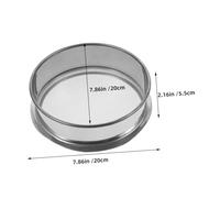 Beatifufu Stainless Steel Round Flour Sifter Fine Mesh Screen for Baking Cake Bread Ergonomic Ceramic Slurry and Pigment Filter High-Performance Soil Strainer and Sifter