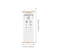 Beatifufu Standard Visual Eye Exam Chart for Canvas Eye Testing Wall Poster Accurate Distance Visual Acuity Chart for Kindergarten and School Use