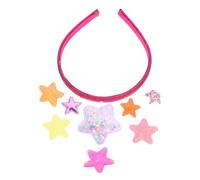 Beatifufu Star Headband Women Girls Bowknot Hair Band Pride Hair Band for Bride Wedding Decorative Headpiece