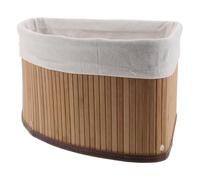Beatifufu storage basket Triangle Bamboo Basket with Liner, Corner Storage Basket for Pantry and Countertops, Woven Organizer for Kitchen Counter Closet Bathroom and Office 10x6.3